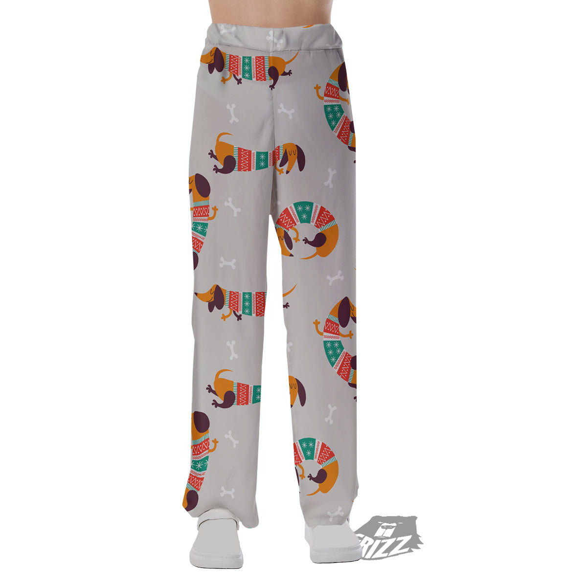 Dachshund Xmas Print Pattern Pajama Pants-grizzshop