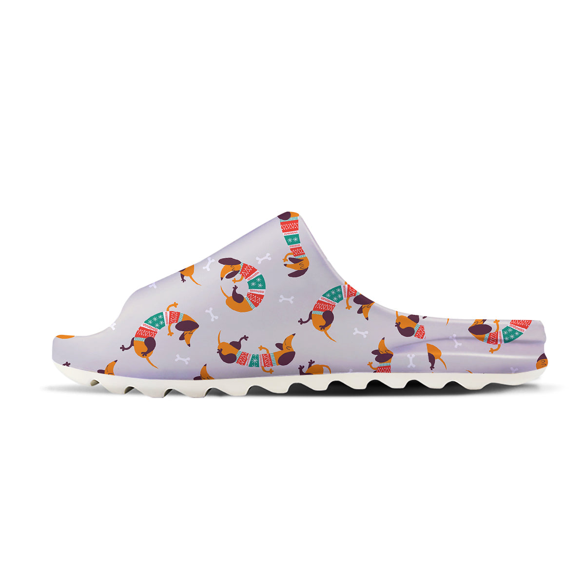 Dachshund Xmas Print Pattern Sandals-grizzshop