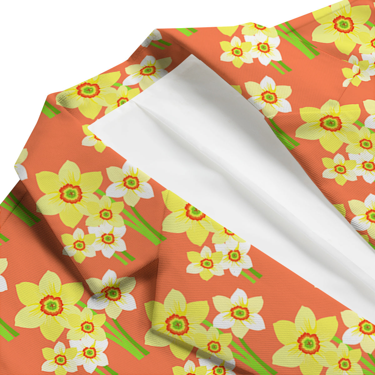 Daffodil And Pink Print Pattern Men's Blazer-grizzshop