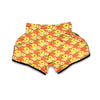 Daffodil And Pink Print Pattern Muay Thai Boxing Shorts-grizzshop