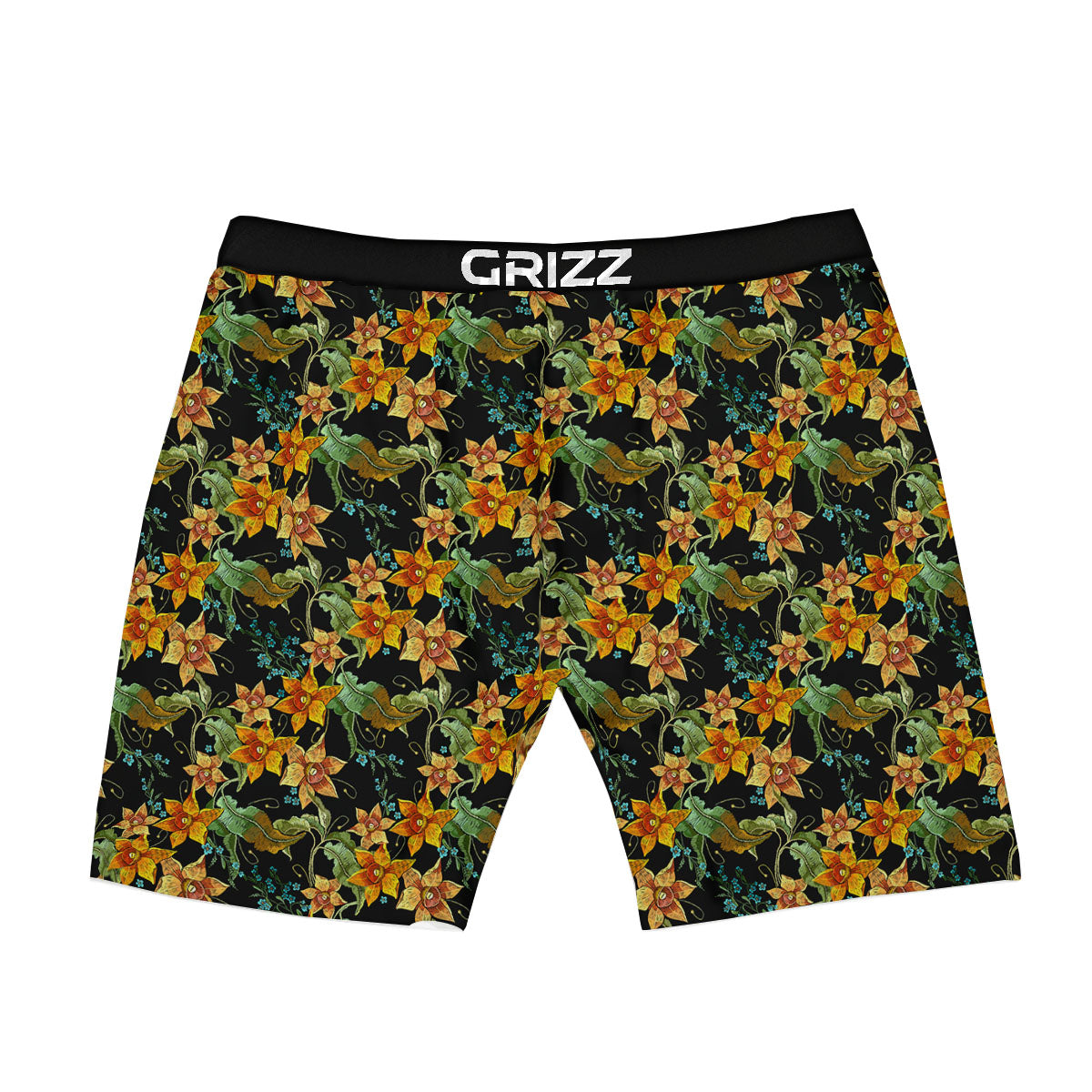 Daffodil Yellow And Black Print Pattern Boxer Briefs-grizzshop