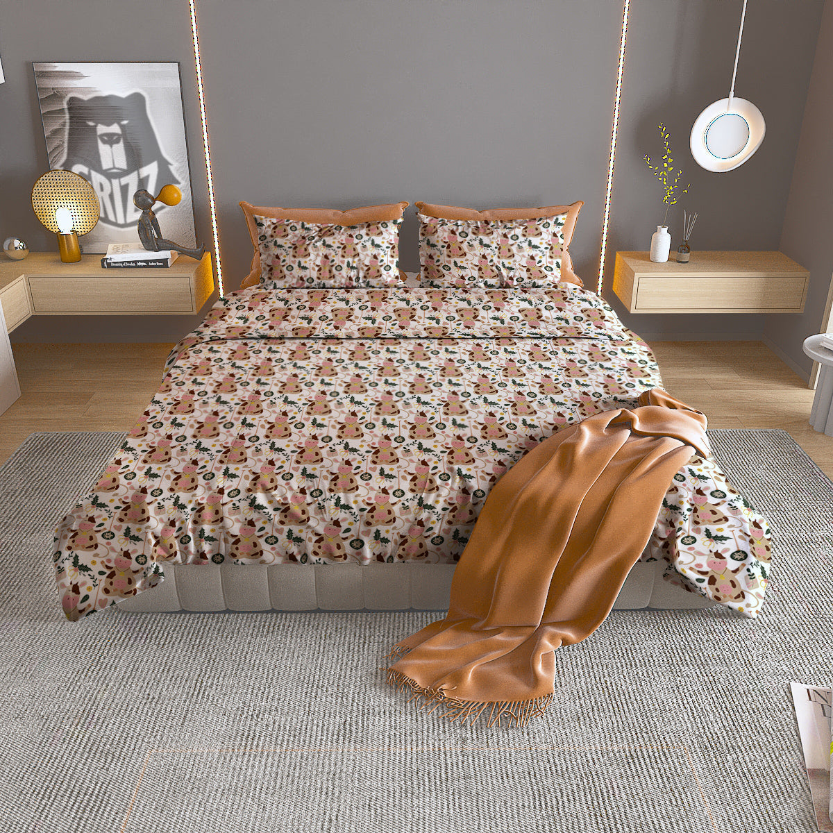 Eggs Print Pattern Duvet Cover Bedding Set