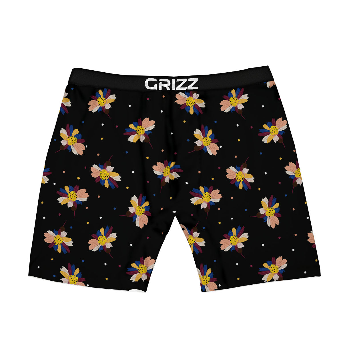 Daisy Floral Polka Dot Print Pattern Boxer Briefs-grizzshop