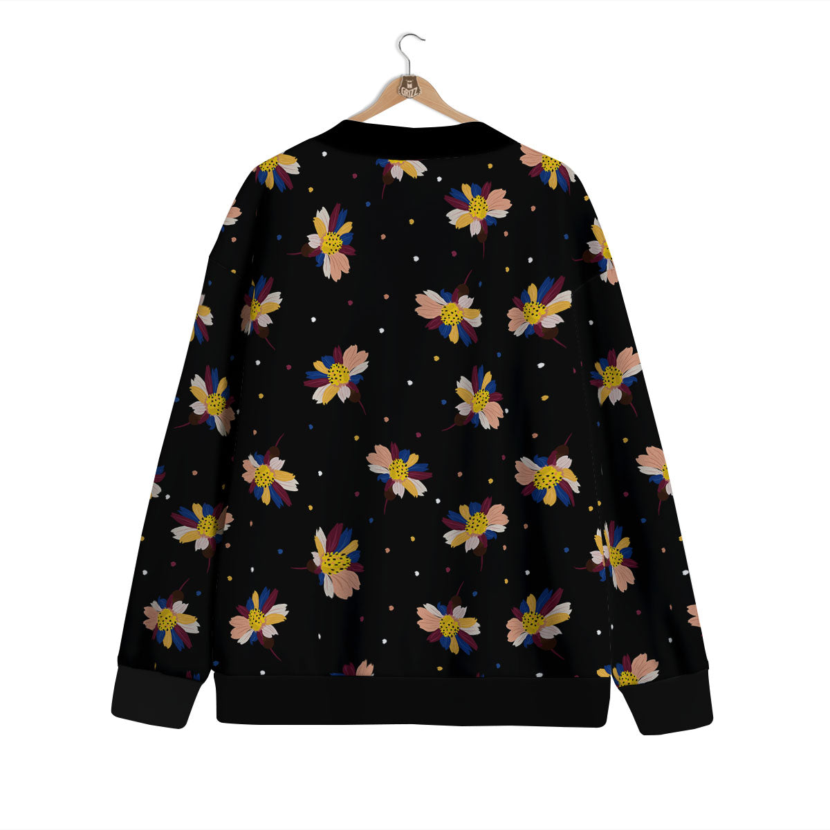 Daisy Floral Polka Dot Print Pattern Cardigan-grizzshop
