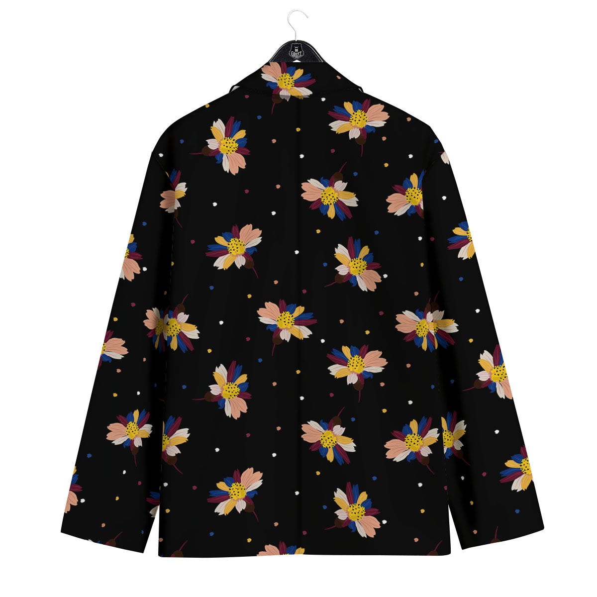 Daisy Floral Polka Dot Print Pattern Men's Sport Coat-grizzshop