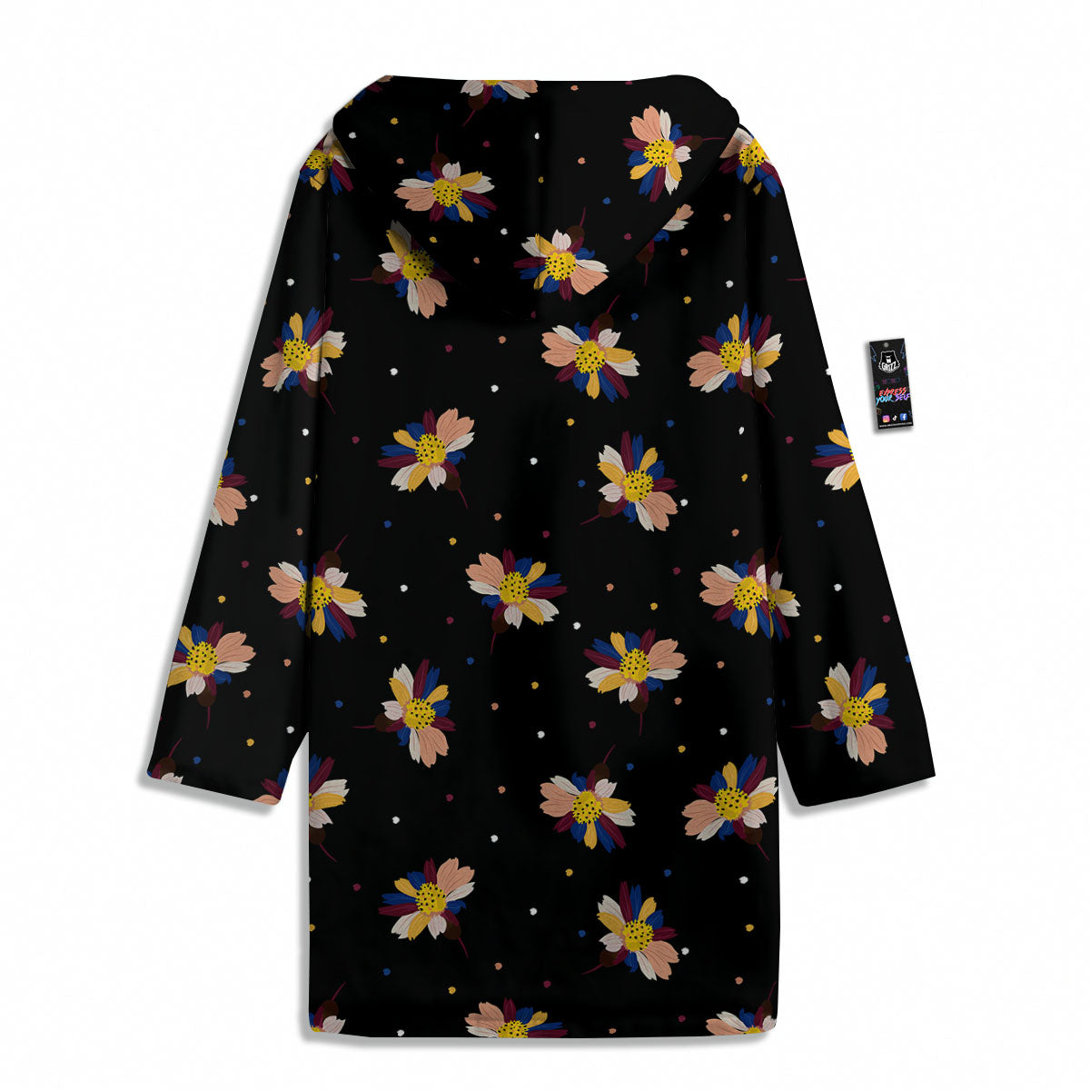 Daisy Floral Polka Dot Print Pattern Men's Windbreaker Jacket-grizzshop
