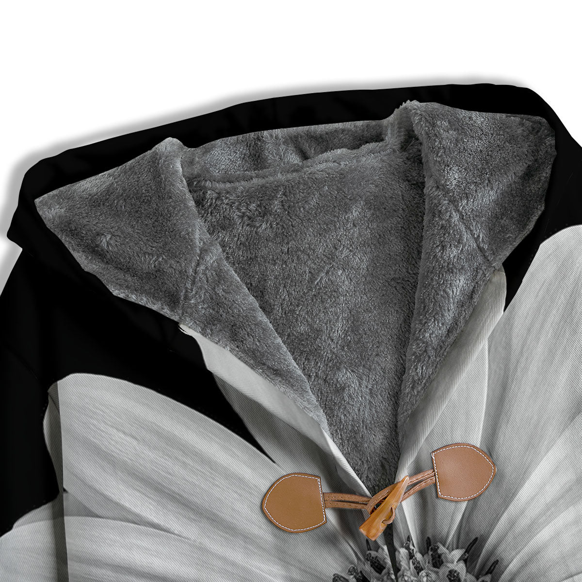 Daisy Flower Monochrome Print Men's Windbreaker Jacket-grizzshop