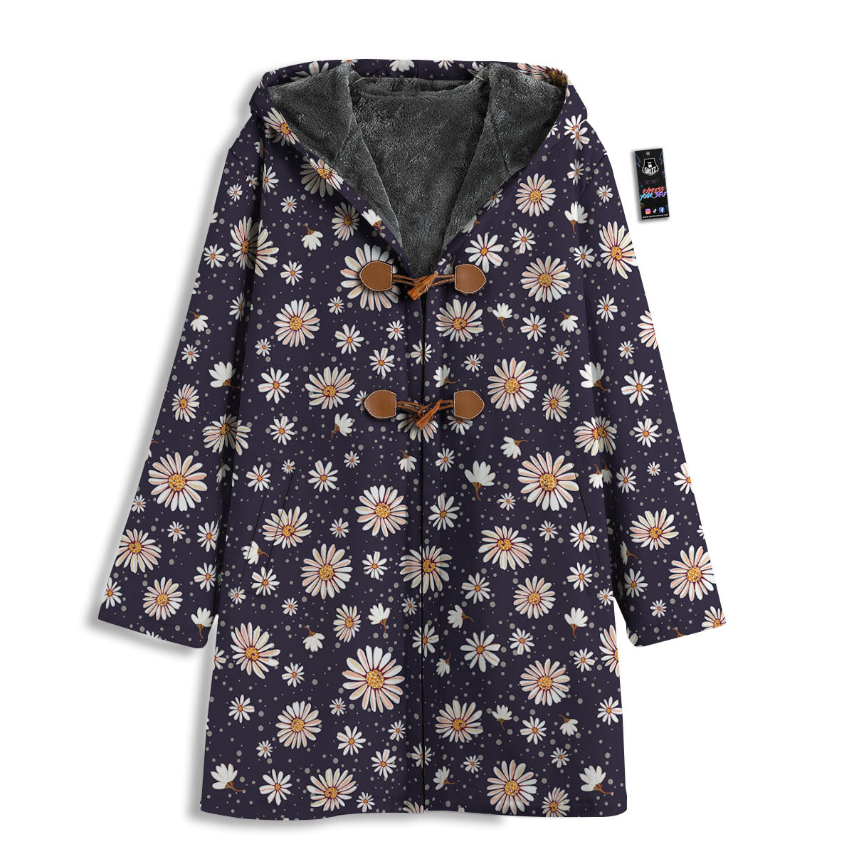 Daisy Flower Polka Dot Print Pattern Men's Windbreaker Jacket-grizzshop