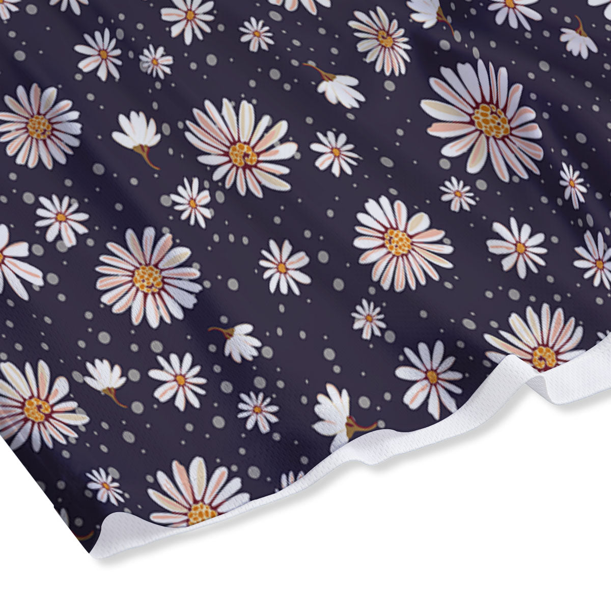 Daisy Flower Polka Dot Print Pattern Mesh Shorts