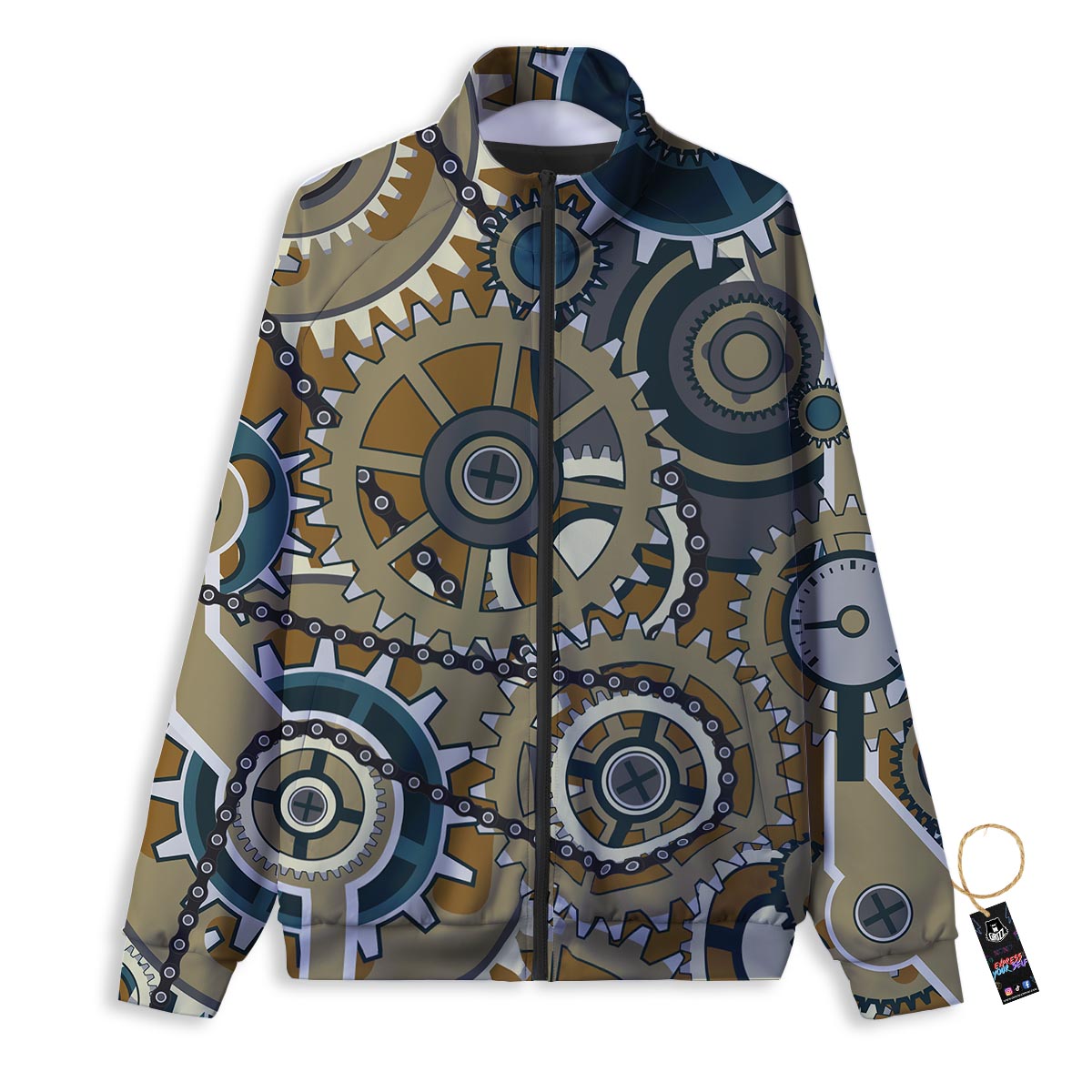 Daisy Flower Polka Dot Print Pattern Track Jacket-grizzshop