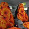 Daisy Orange Flower Print Car Seat Covers-grizzshop