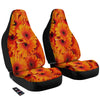 Daisy Orange Flower Print Car Seat Covers-grizzshop