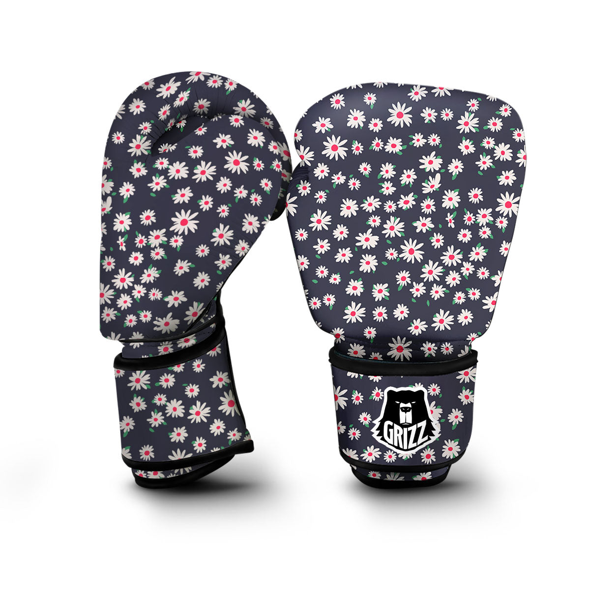 Daisy Pattern Print Boxing Gloves-grizzshop