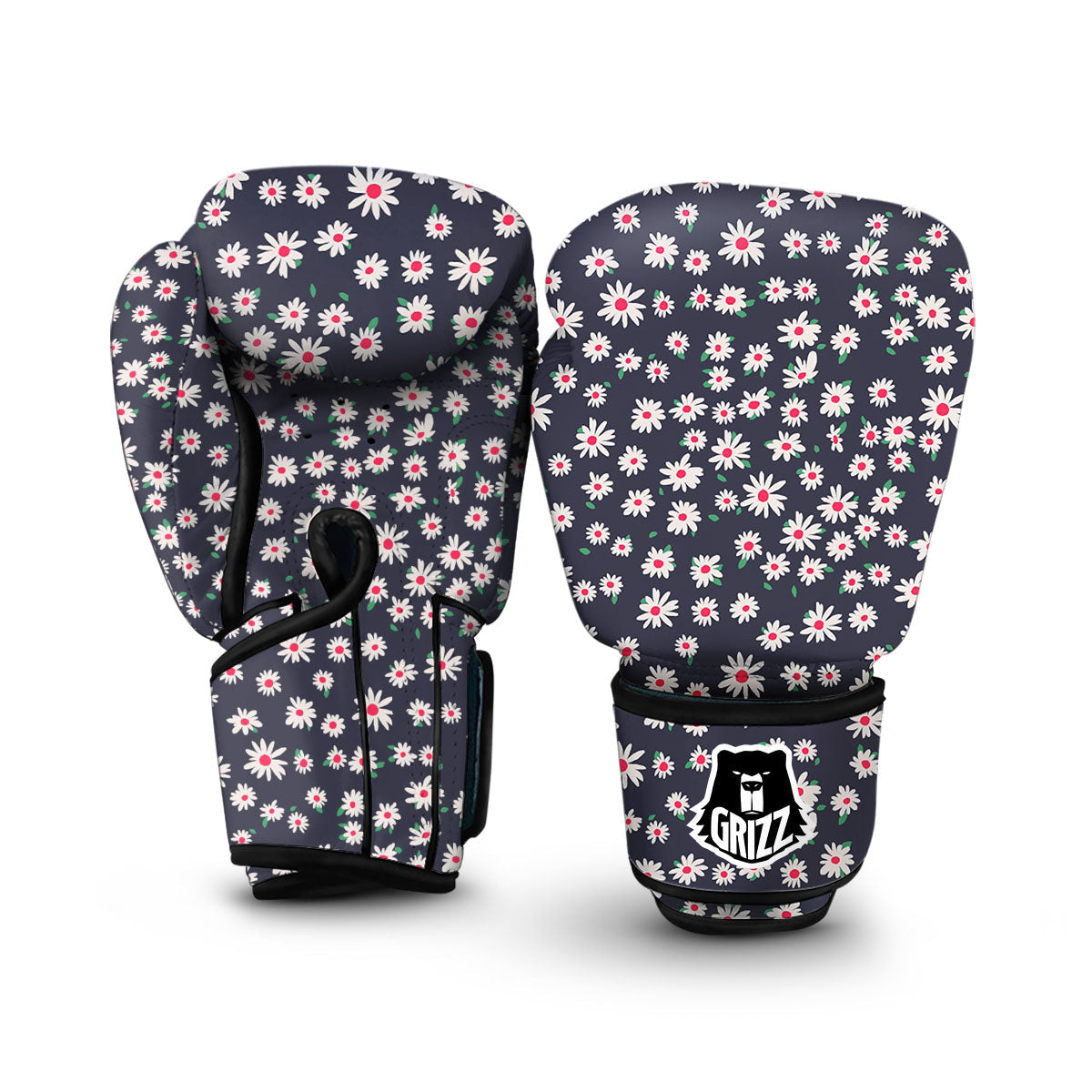 Daisy Pattern Print Boxing Gloves-grizzshop