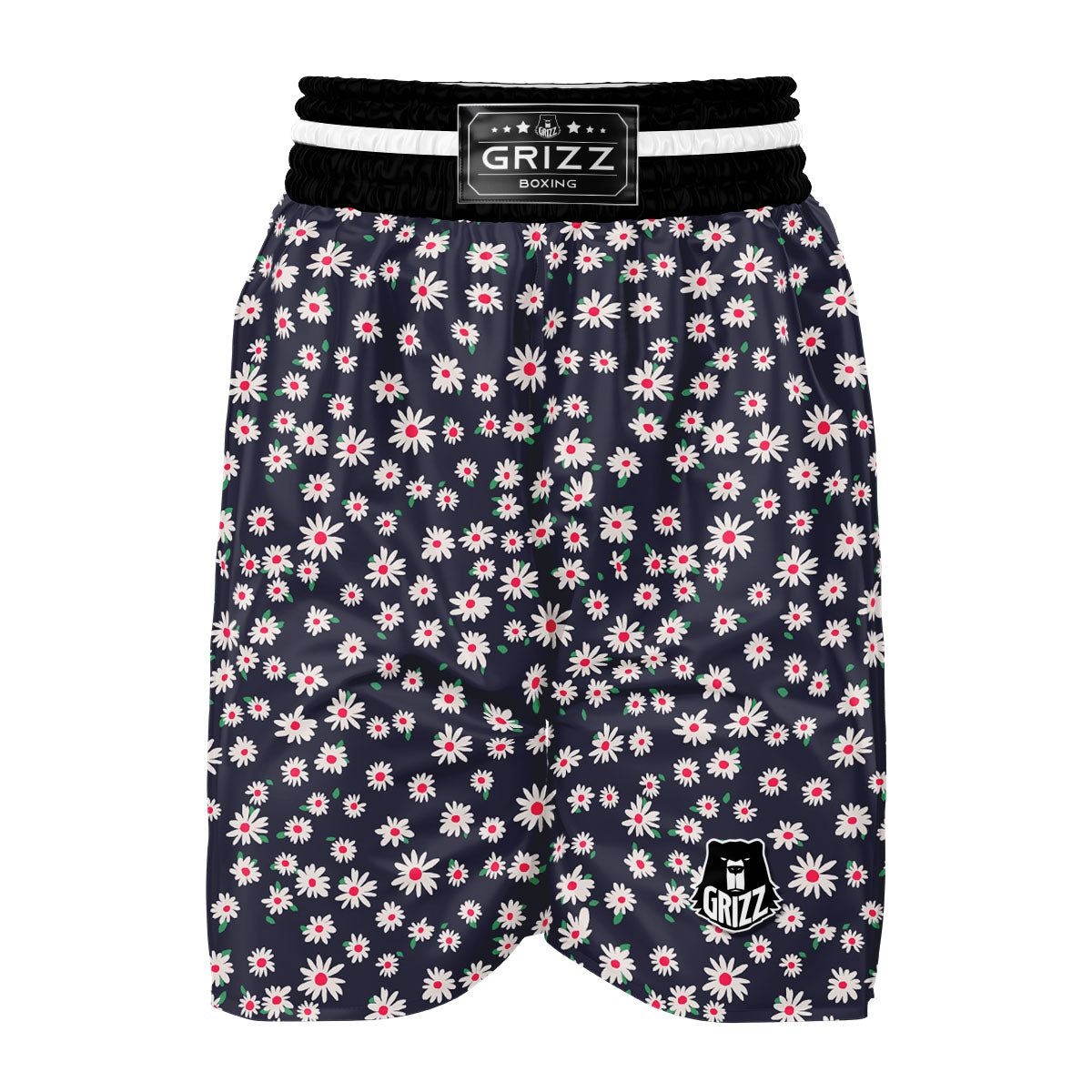 Daisy Pattern Print Boxing Shorts-grizzshop