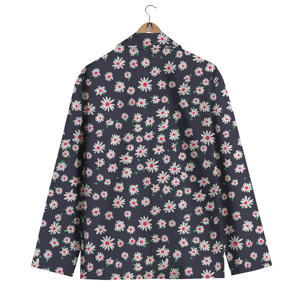 Daisy Pattern Print Men's Blazer-grizzshop