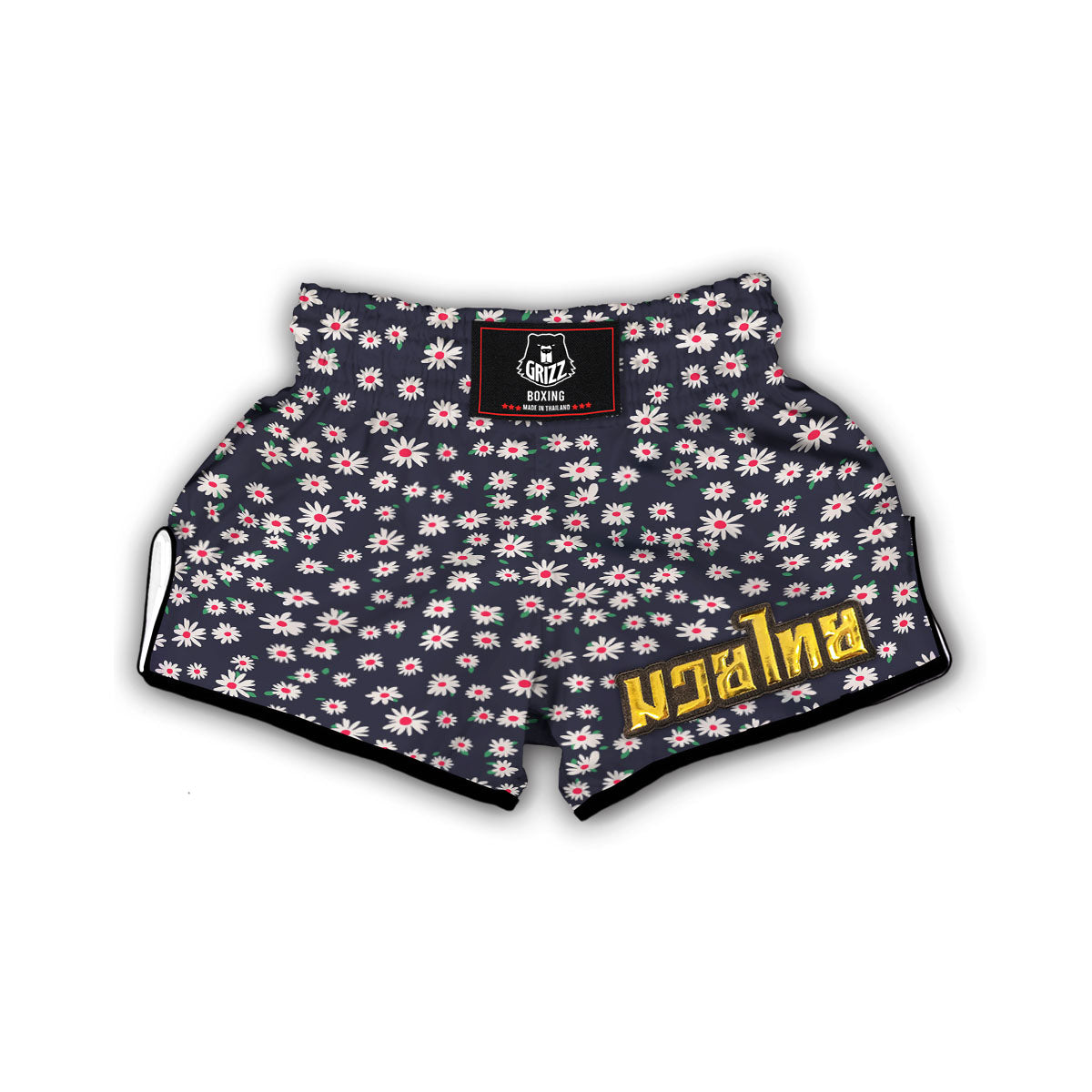 Daisy Pattern Print Muay Thai Boxing Shorts-grizzshop