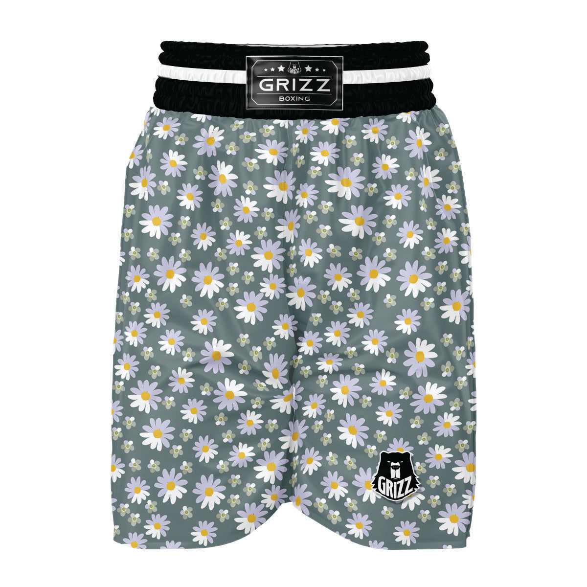 Daisy Print Boxing Shorts-grizzshop