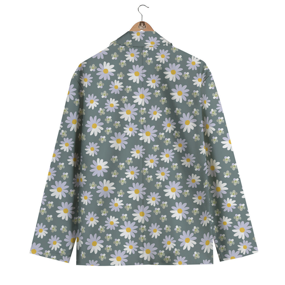 Daisy Print Men's Blazer-grizzshop