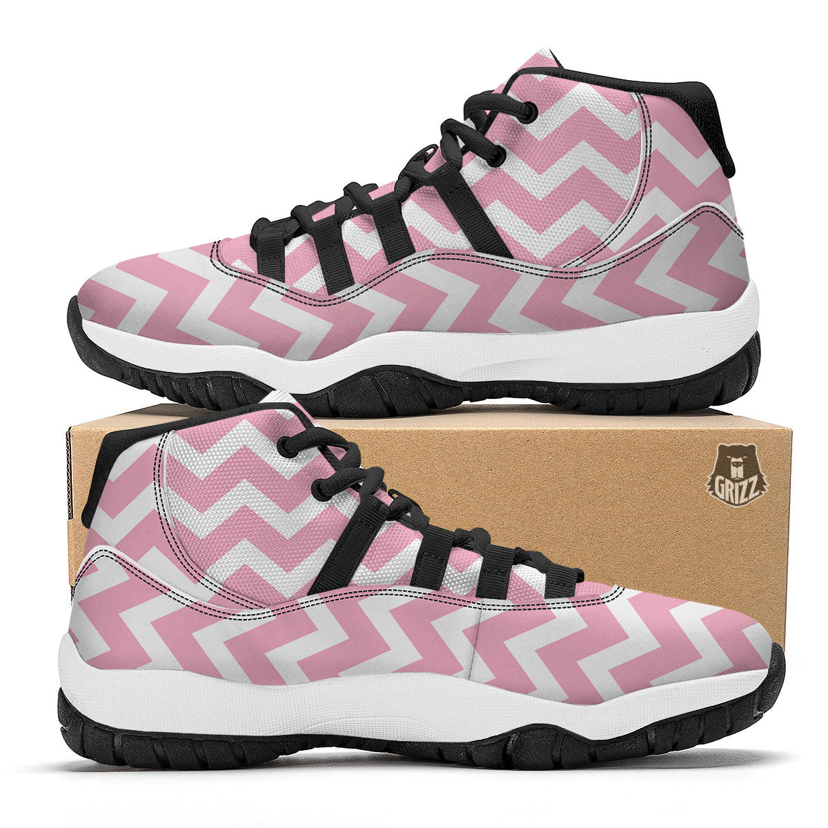Daisy Tartan Green Print Pattern Black Bball Shoes-grizzshop