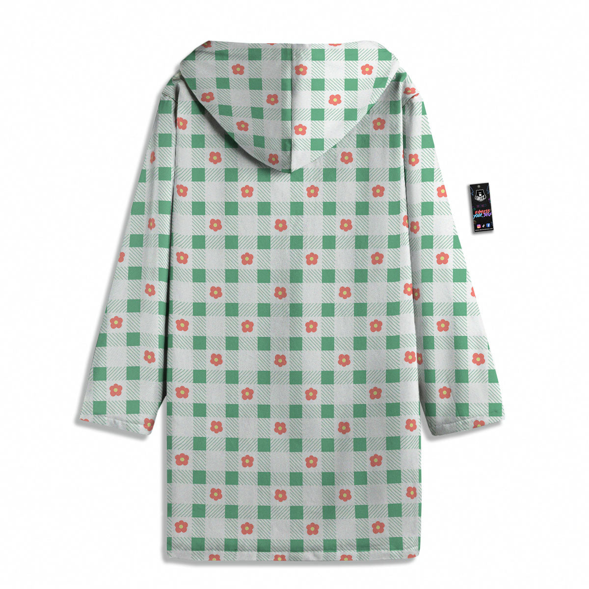 Daisy Tartan Green Print Pattern Men's Windbreaker Jacket-grizzshop