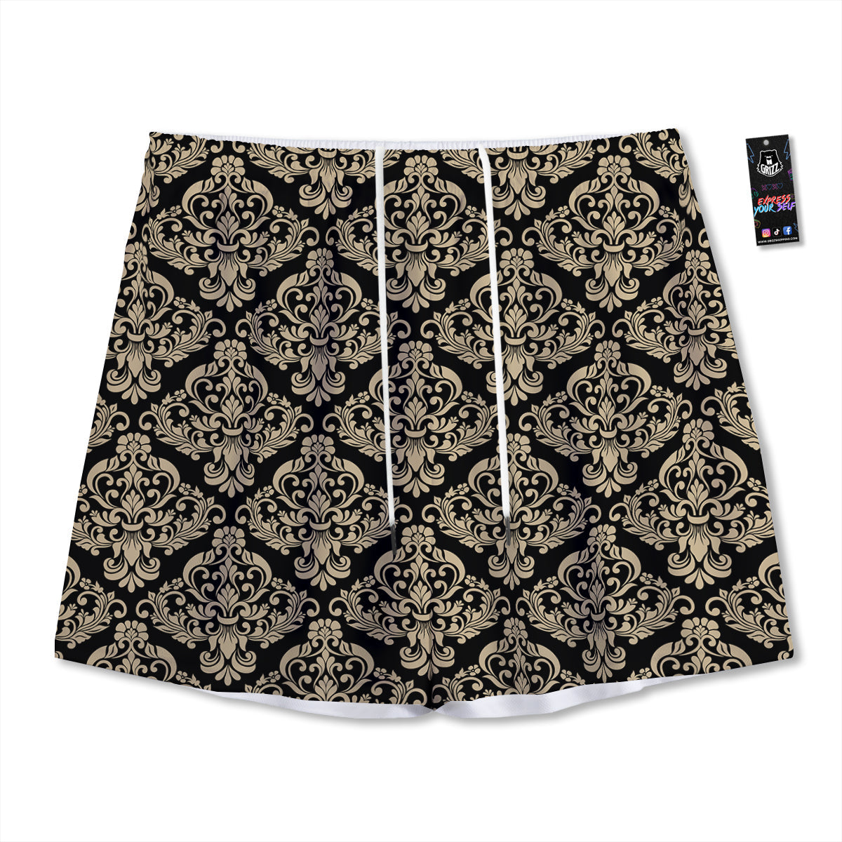 Fish Cute Print Pattern Mesh Shorts