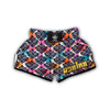 Damask Colorful Pattern Print Muay Thai Boxing Shorts-grizzshop