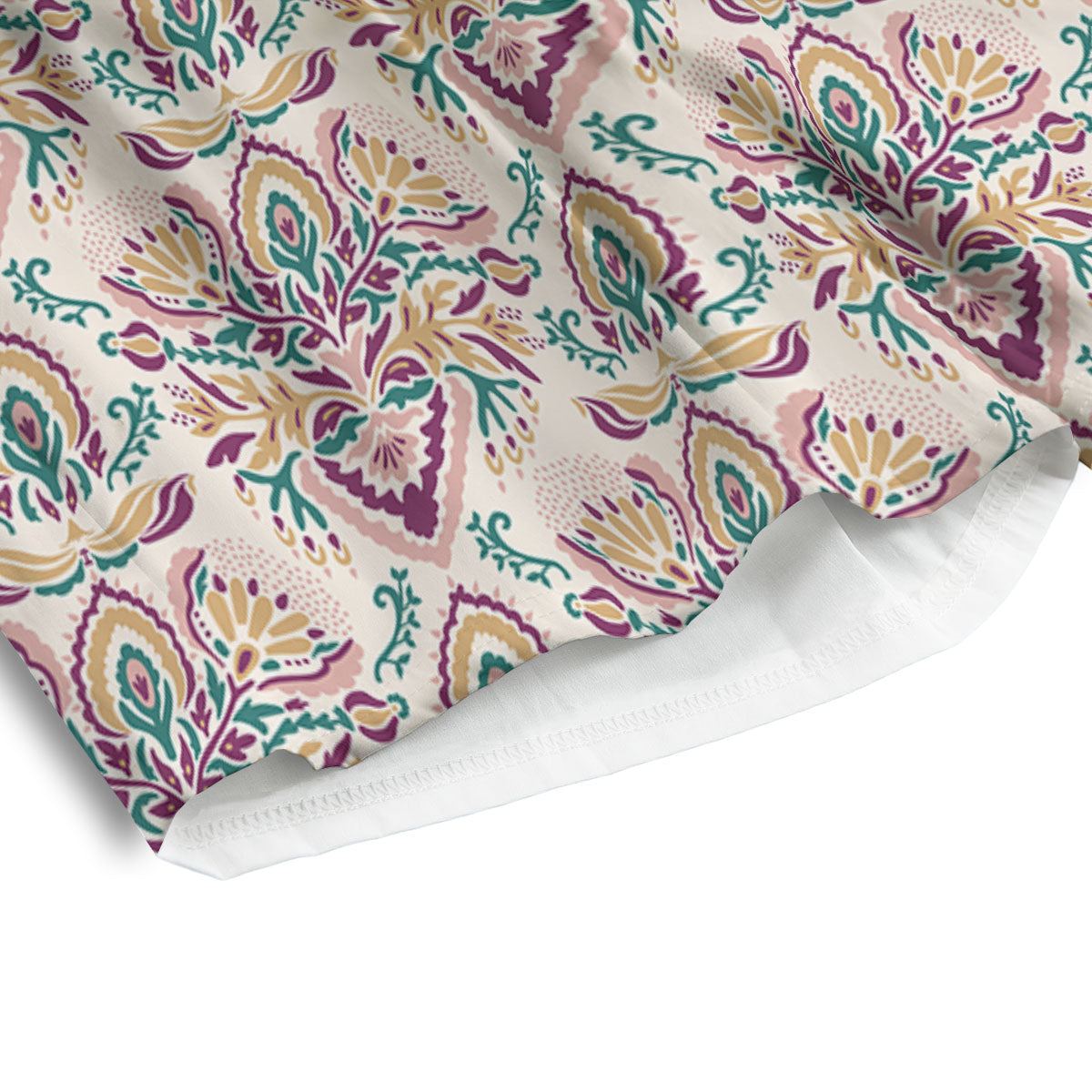 Damask Colorful Print Pattern Men's Athletic Shorts