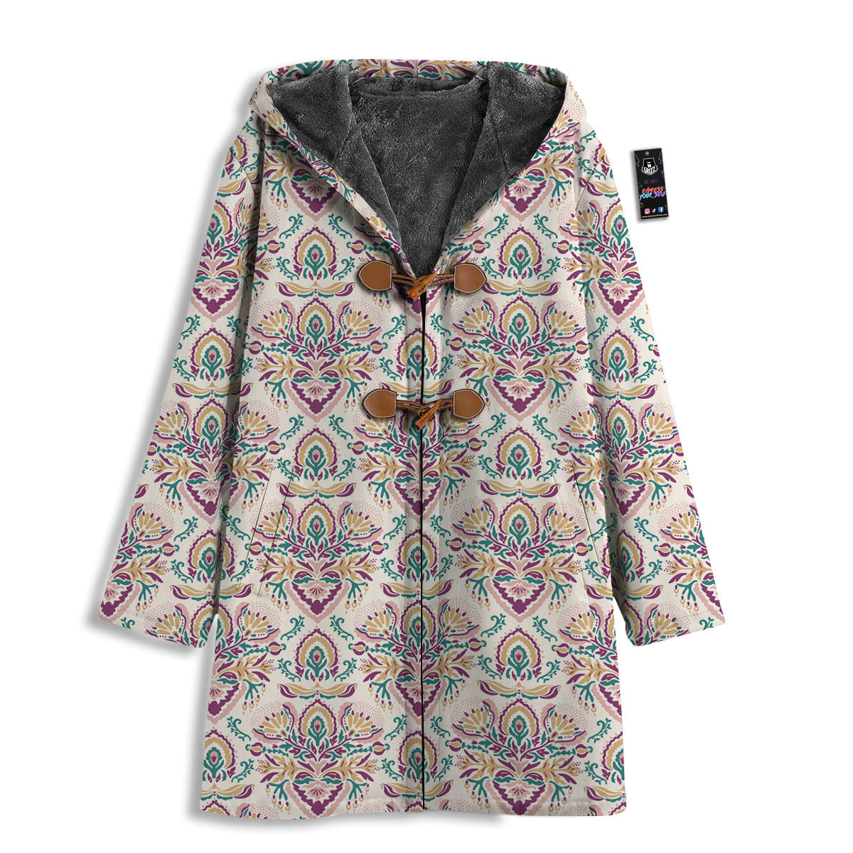 Damask Colorful Print Pattern Men's Windbreaker Jacket-grizzshop