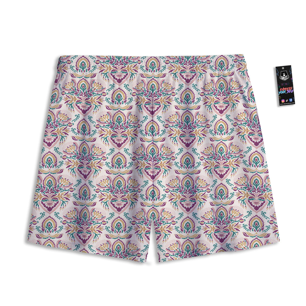 Emblem Freemasonry Print Mesh Shorts
