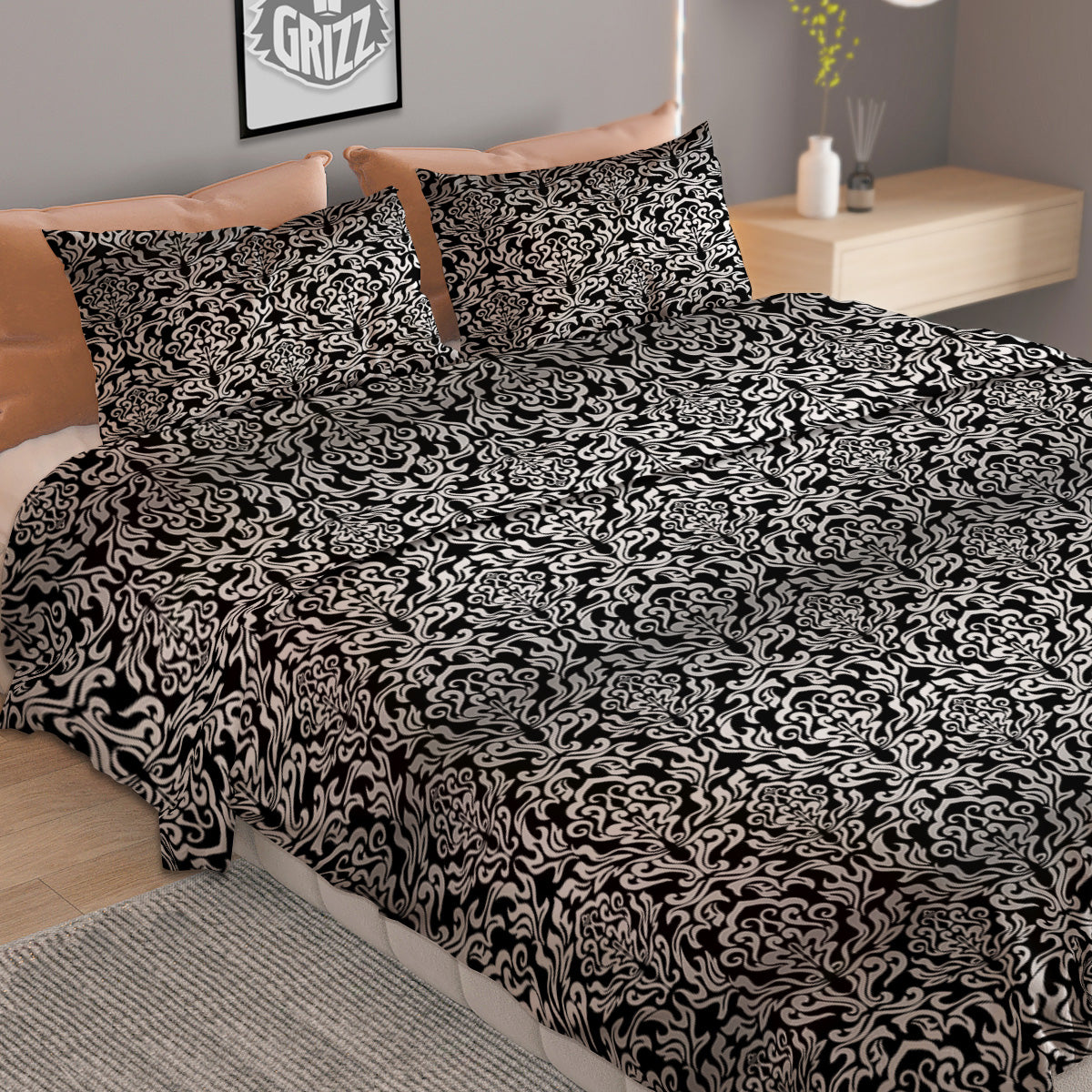 Emo Shoes Print Pattern Duvet Cover Bedding Set