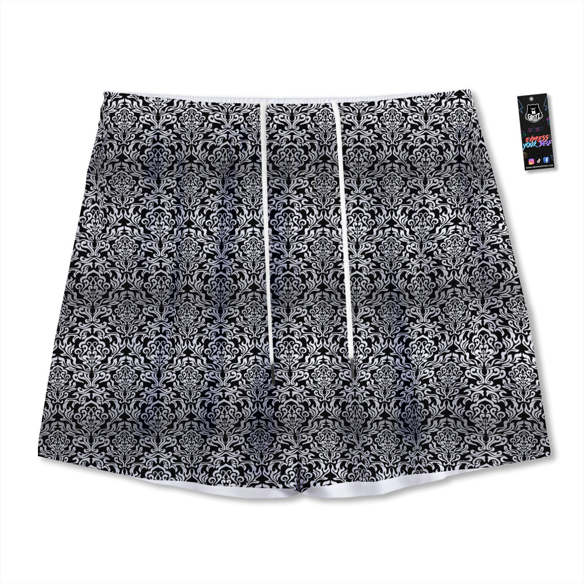 Emo Shoes Print Pattern Mesh Shorts
