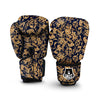 Damask Gold Pattern Print Boxing Gloves-grizzshop