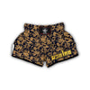 Damask Gold Pattern Print Muay Thai Boxing Shorts-grizzshop