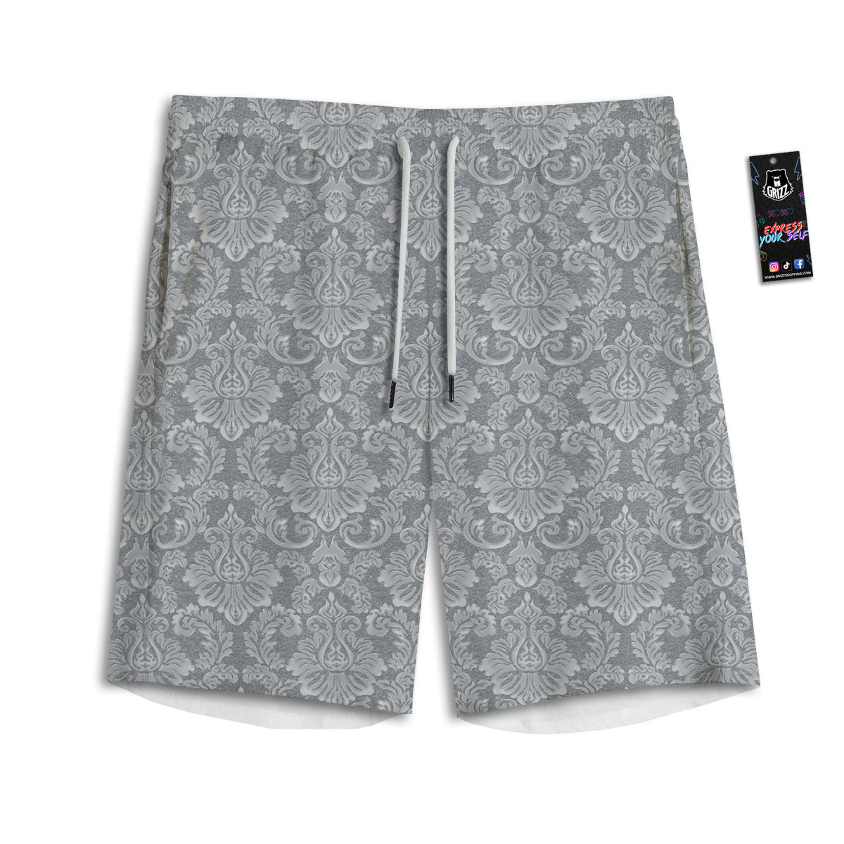 Corncob Hand-Drawn Print Pattern Men's Athletic Shorts