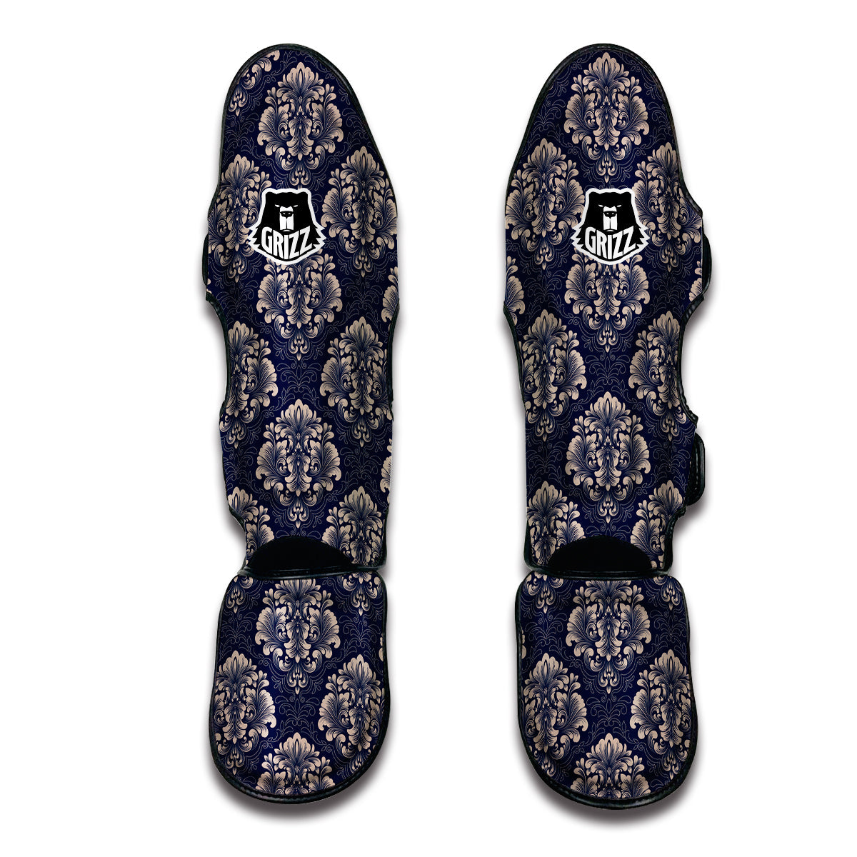 Damask Pattern Print Muay Thai Shin Guards-grizzshop