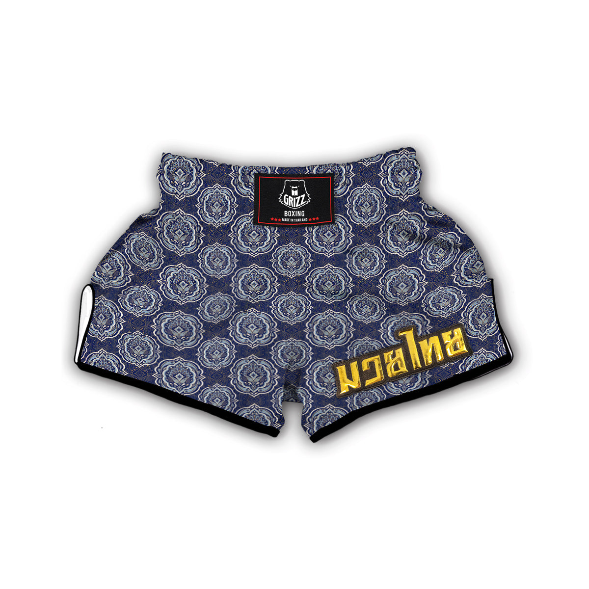 Damask Print Pattern Muay Thai Boxing Shorts-grizzshop