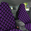 Damask Purple And Black Print Pattern Car Seat Covers-grizzshop