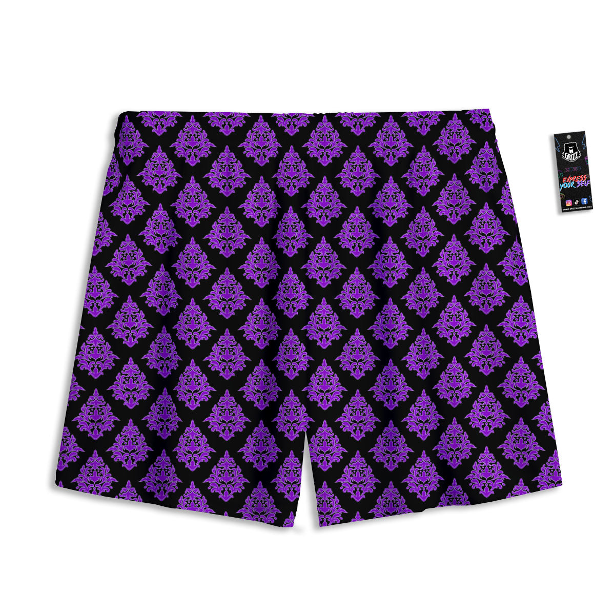 Fishing Hooks Print Mesh Shorts