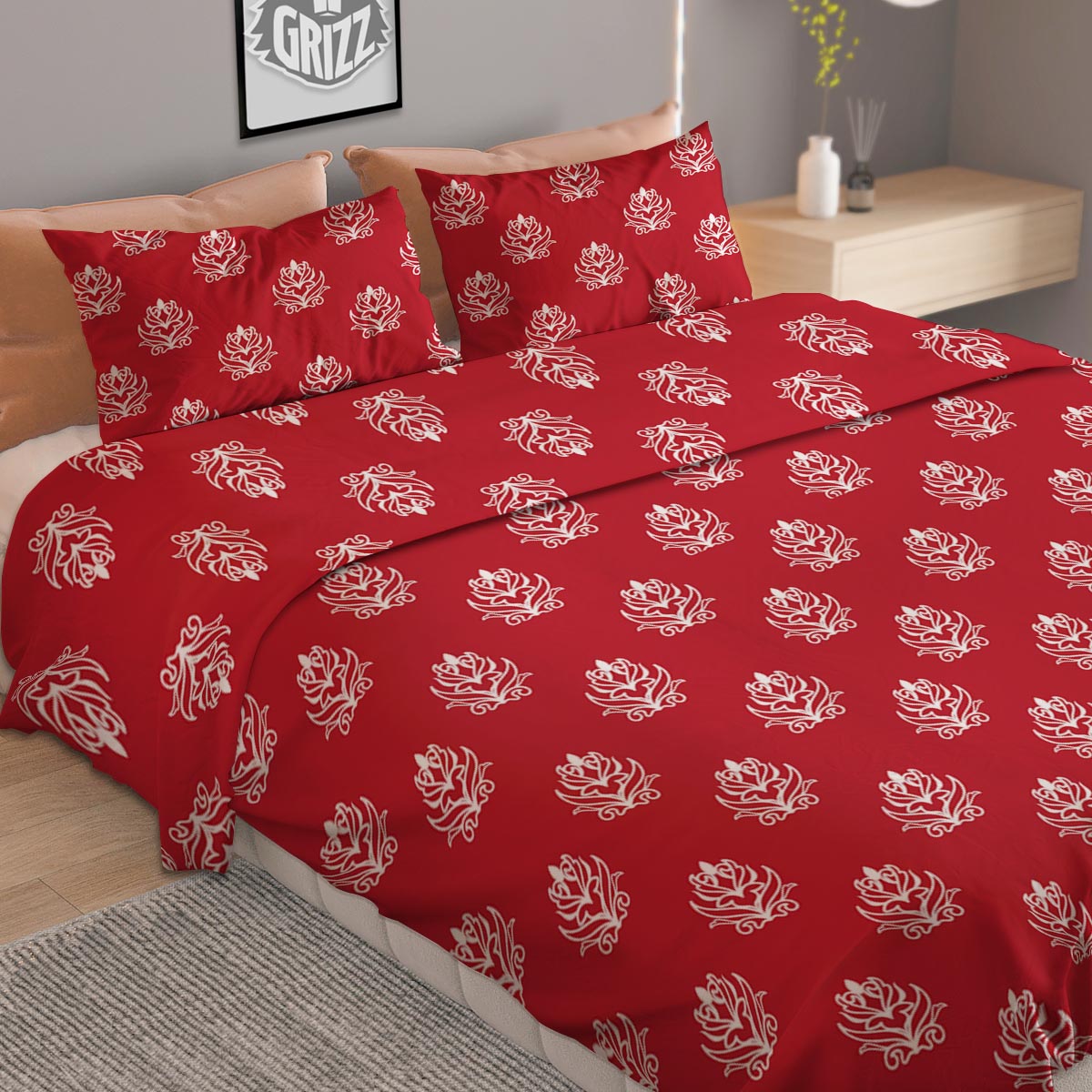 Colorful Palm Trees Print Pattern Duvet Cover Bedding Set