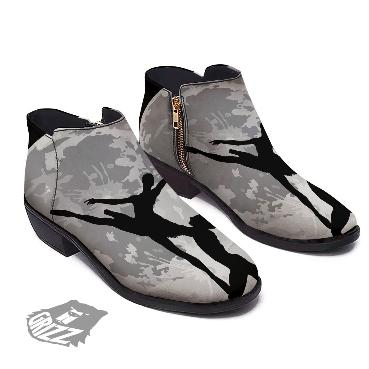 Dance Ballet On The Moon Night Print Ankle Boots-grizzshop
