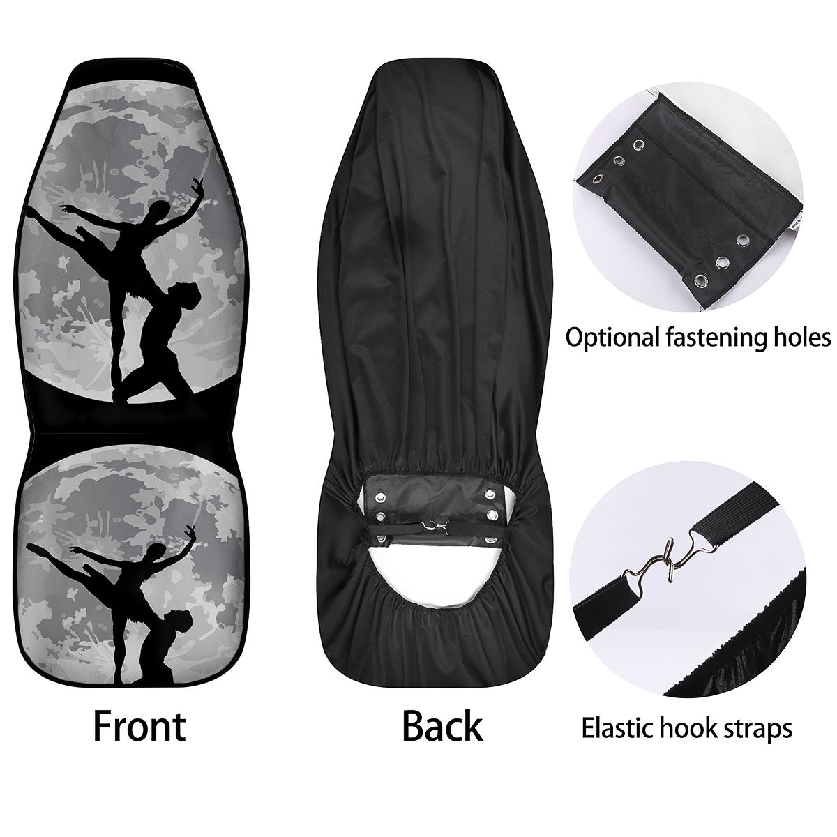 Dance Ballet On The Moon Night Print Car Seat Covers-grizzshop