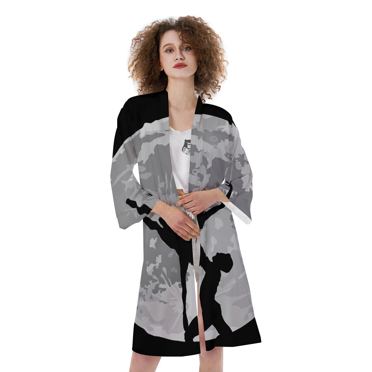Dance Ballet On The Moon Night Print Kimono-grizzshop