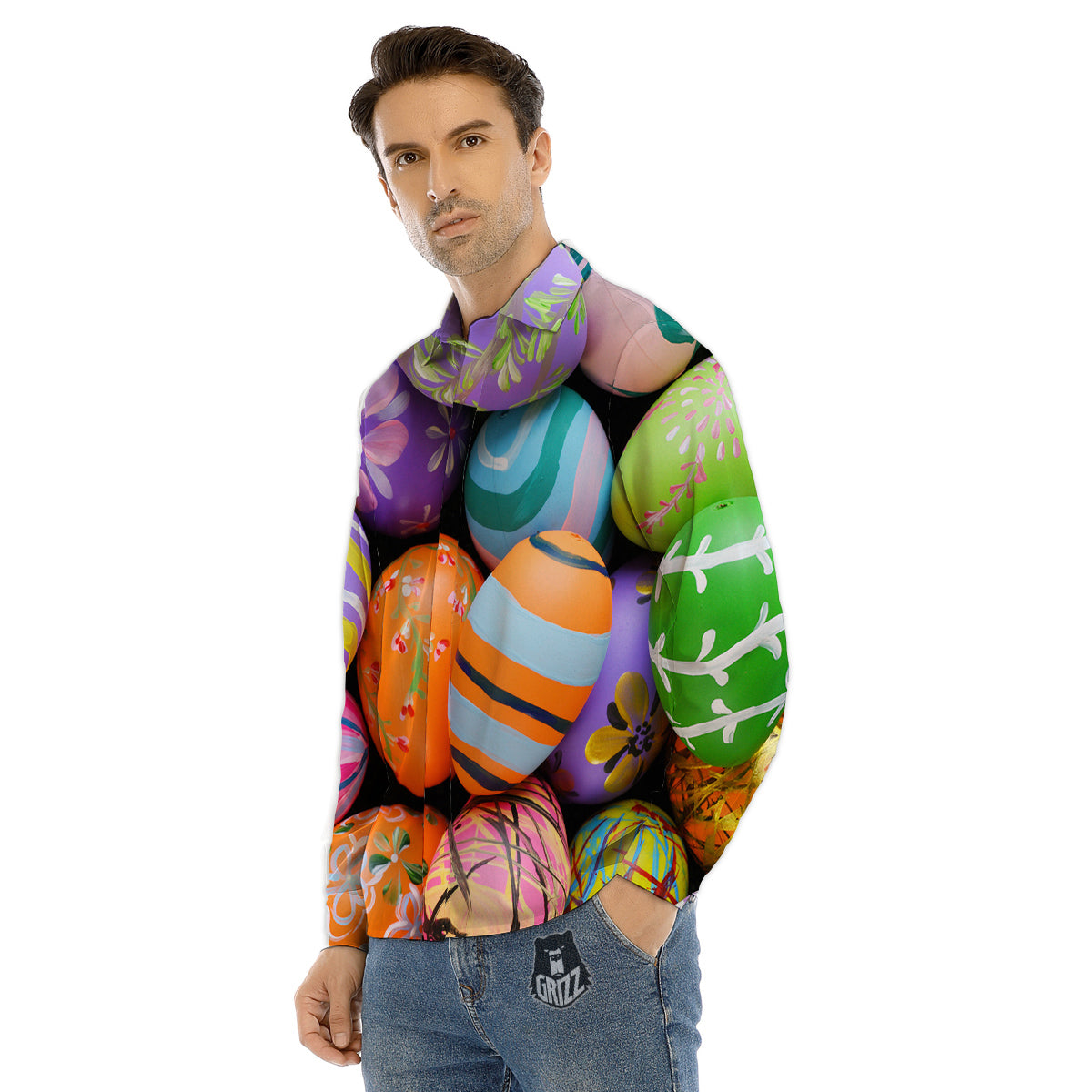 Dance Ballet On The Moon Night Print Men's Dress Shirts-grizzshop