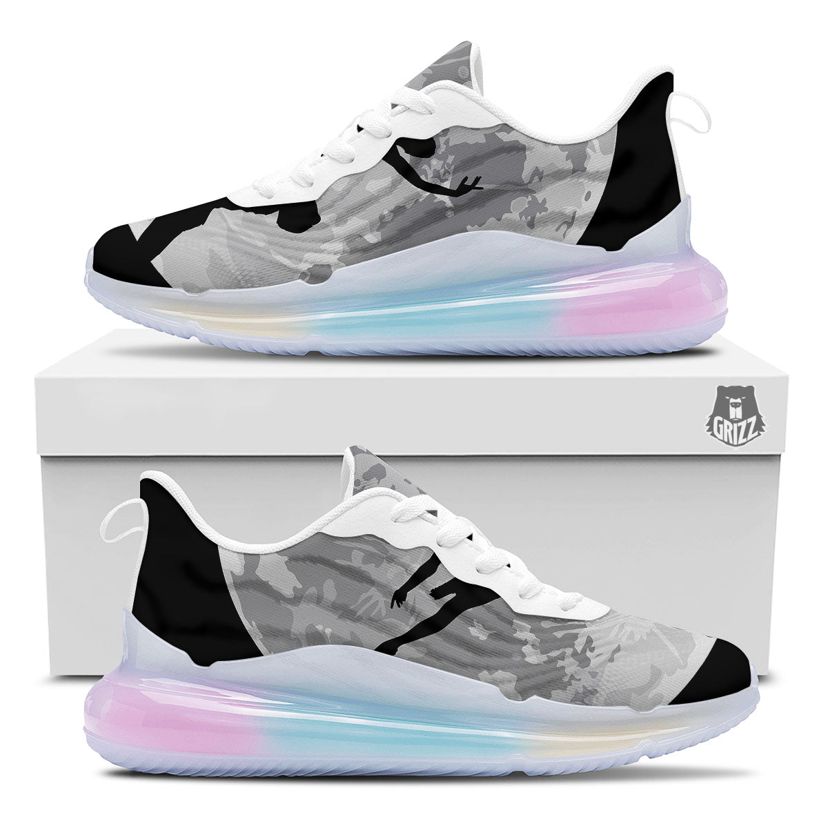 Dance Ballet On The Moon Night Print Running Sneakers-grizzshop