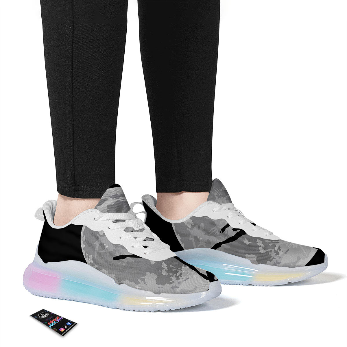 Dance Ballet On The Moon Night Print Running Sneakers-grizzshop