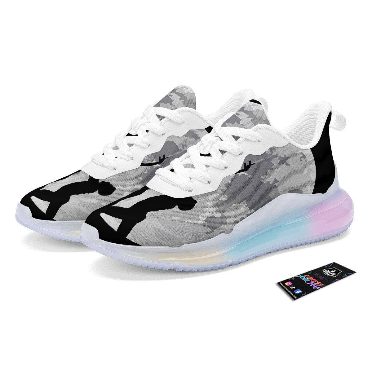 Dance Ballet On The Moon Night Print Running Sneakers-grizzshop