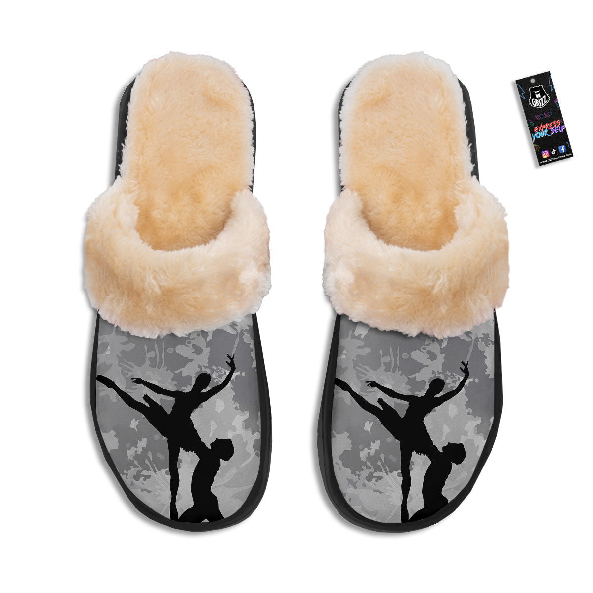 Dance Ballet On The Moon Night Print Slippers-grizzshop