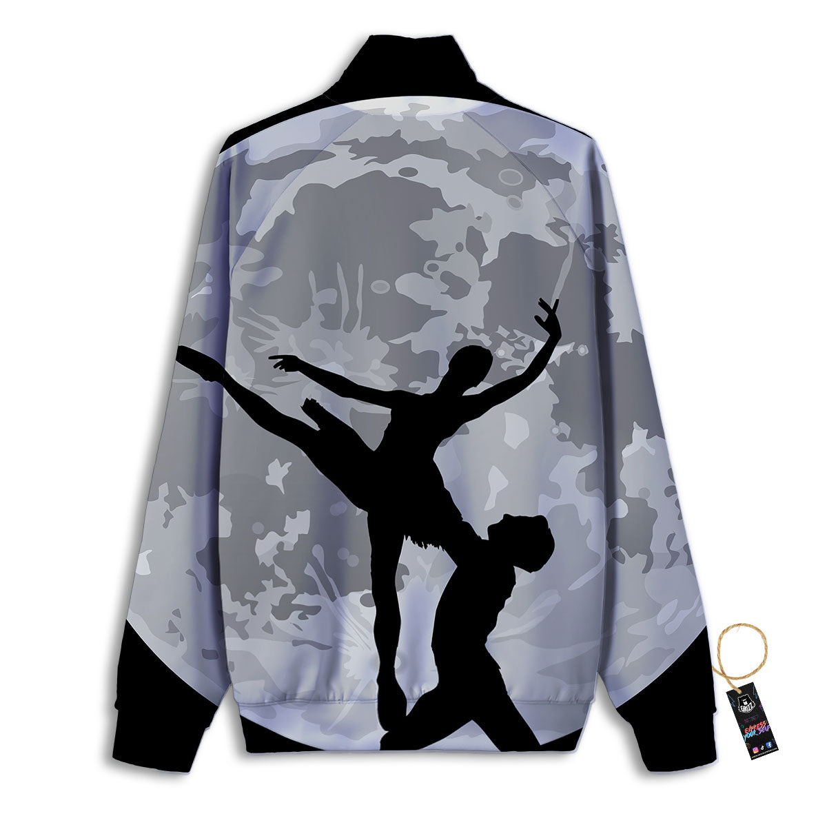 Dance Ballet On The Moon Night Print Track Jacket-grizzshop