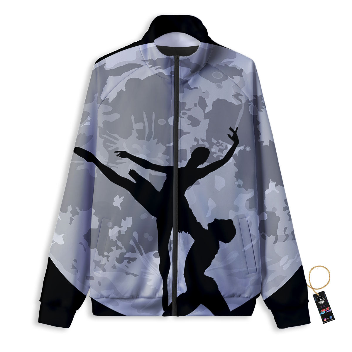 Dance Ballet On The Moon Night Print Track Jacket-grizzshop